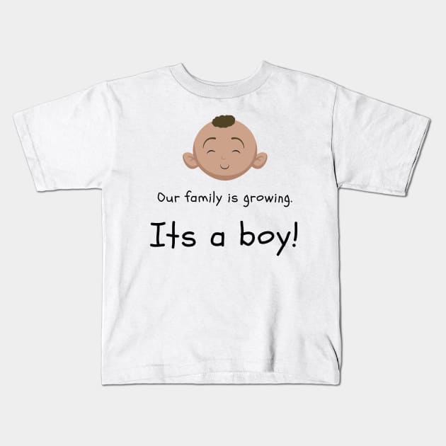 Love this 'Our family is growing. Its a boy' t-shirt! Kids T-Shirt by Valdesigns